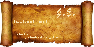 Gauland Emil névjegykártya